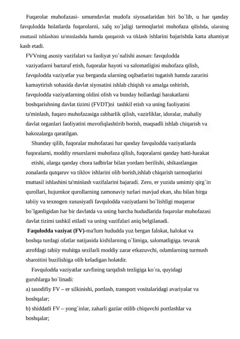 Favqulodda vaziyatlarda fuqaro muhofazasi 2