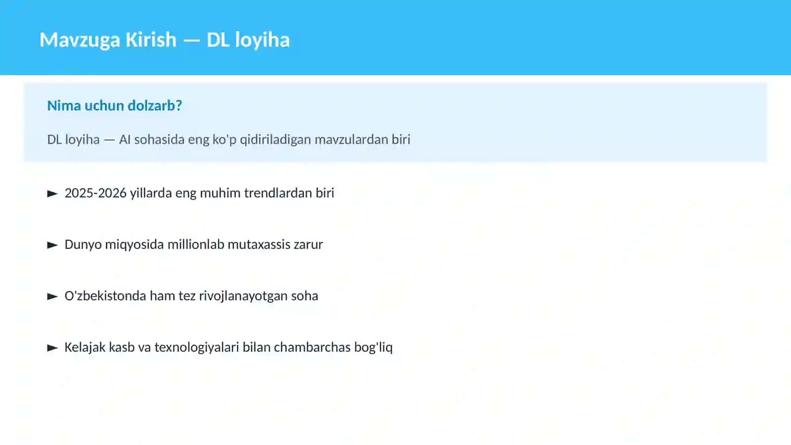 DL loyiha 2