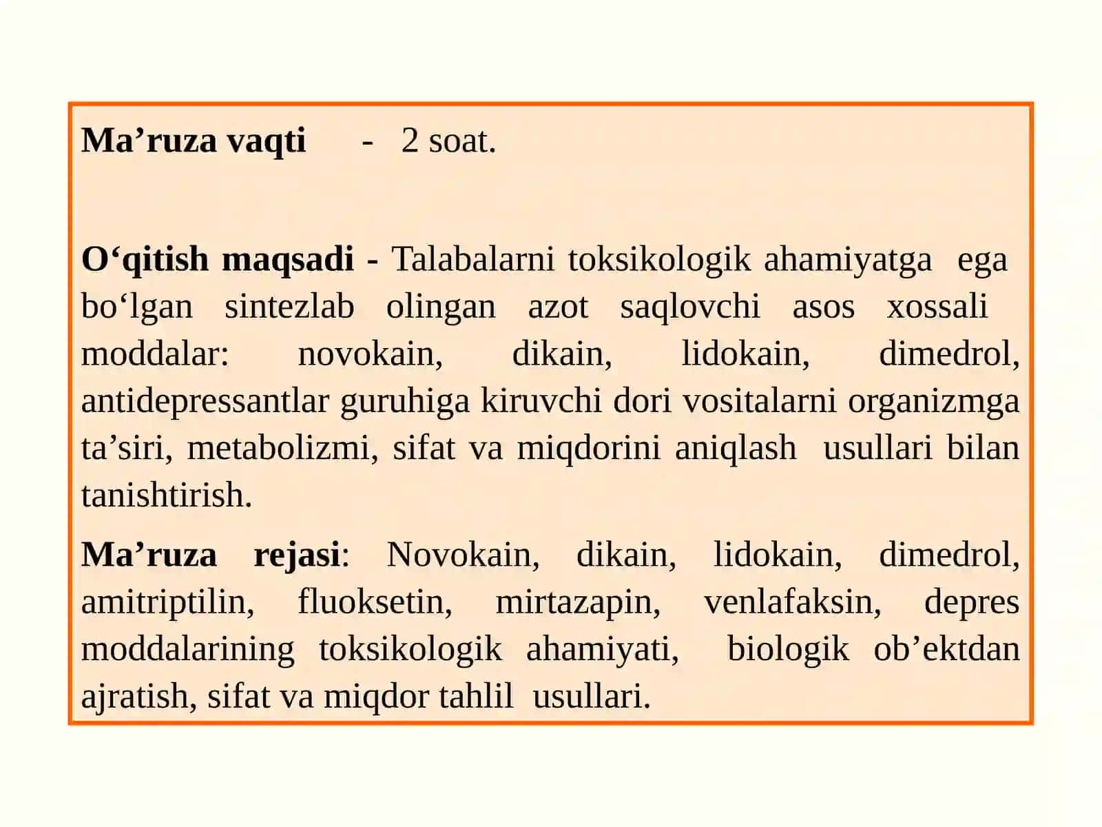 Ayrimdori vositalarni ob’ektlardan ajratib olish va tahlil usullari 2
