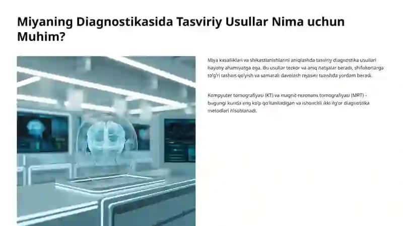 Miyaning Tasviriy Diagnostikasi: KT va MRT Usullari 2