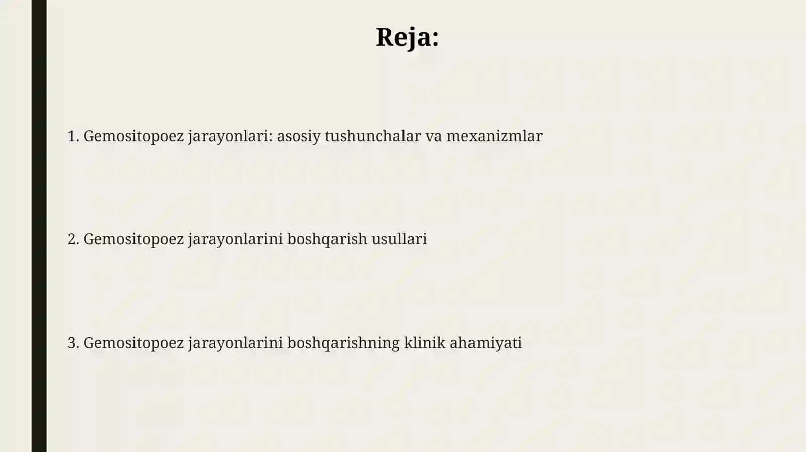 Gimositopoez jarayonlarining boshqaruvi 2