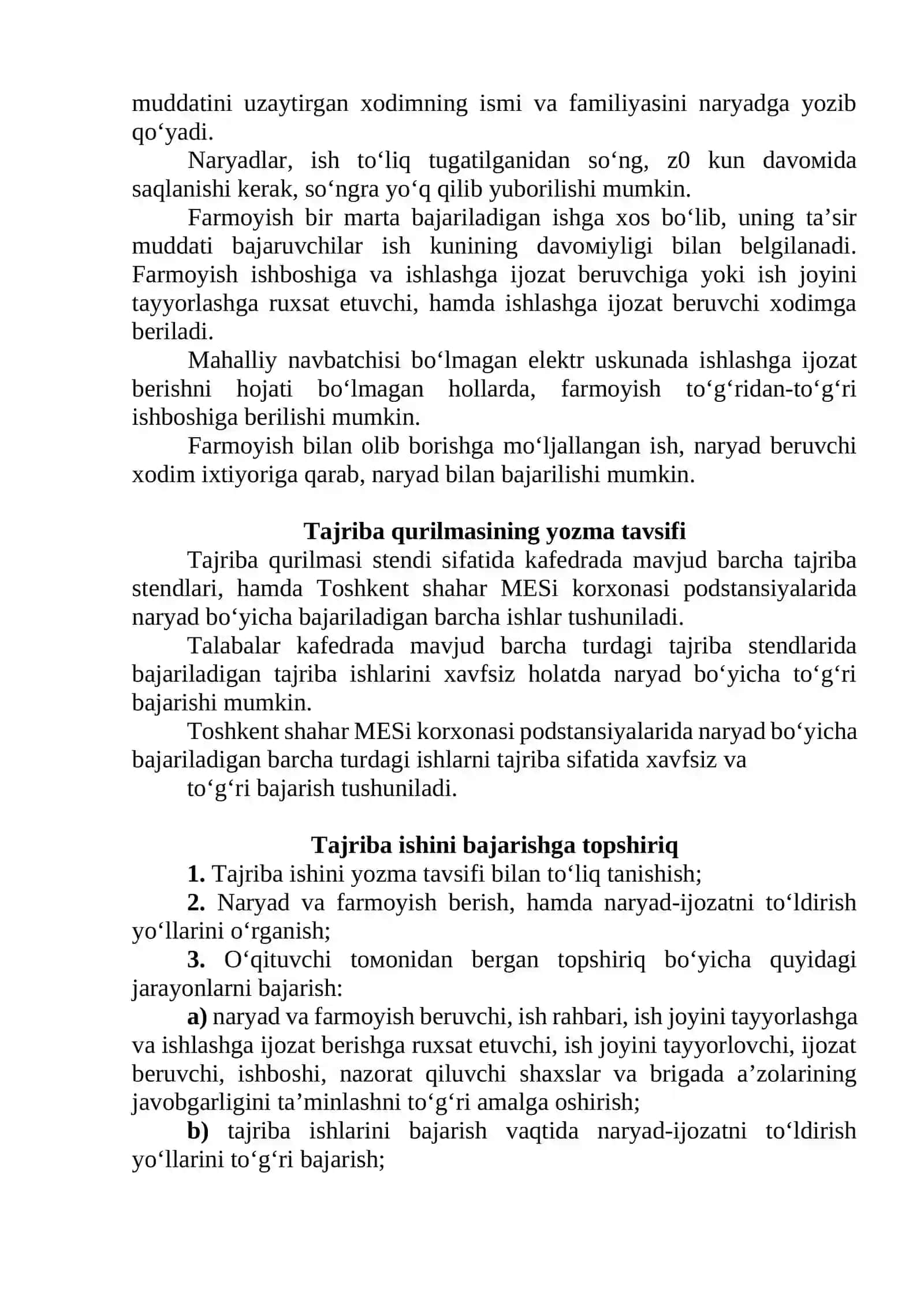 NARYAD VA FARMOYISH BERISH. NARYAD-IJOZATNI TO‘LDIRISH YO‘LLARI 2