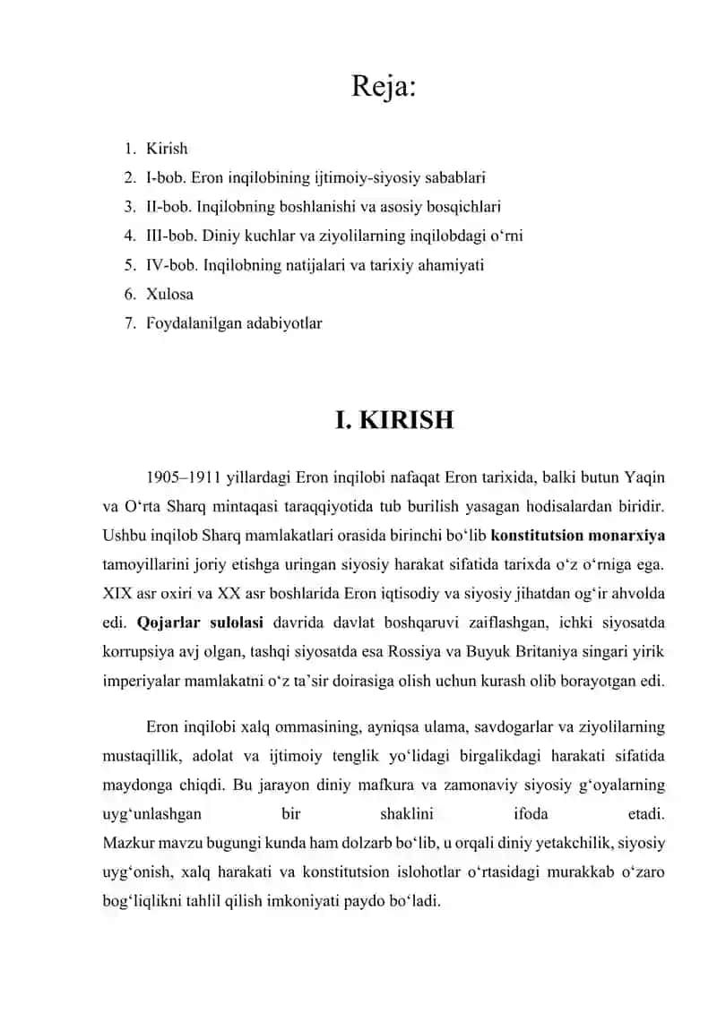 1905-1911 yillarda Eron inqilobi. 2