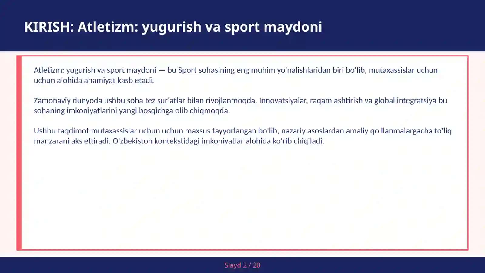 Atletizm: Yugurish va Sport Maydoni 2