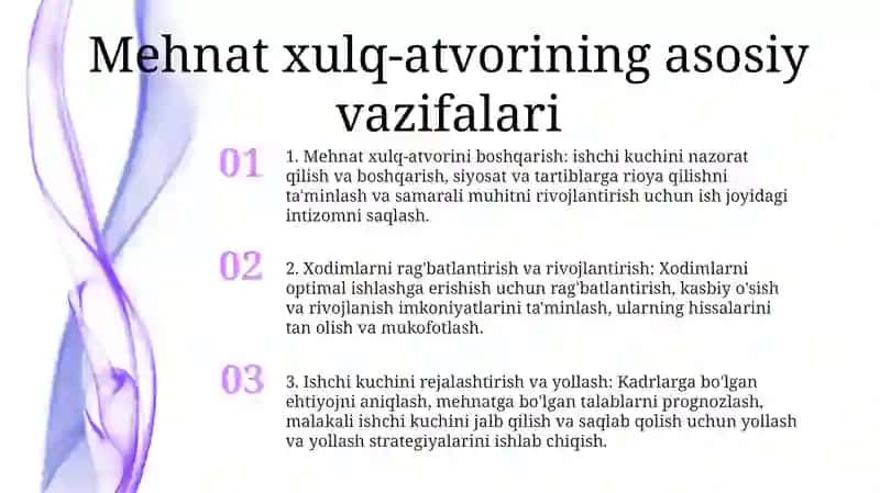 Mehnat Xulq Atvori Tarkibi Strukturasi Vazifalari 2