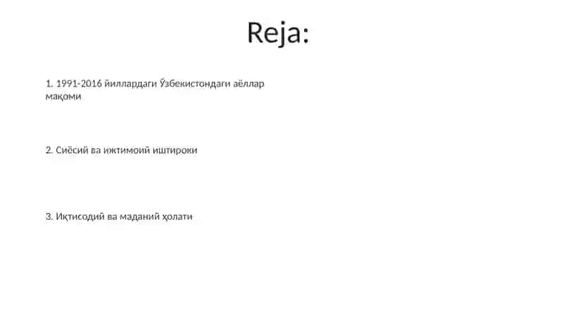 1991-2016-йилларда Ўзбекистондаги хотин-қизлар мавқейи 2