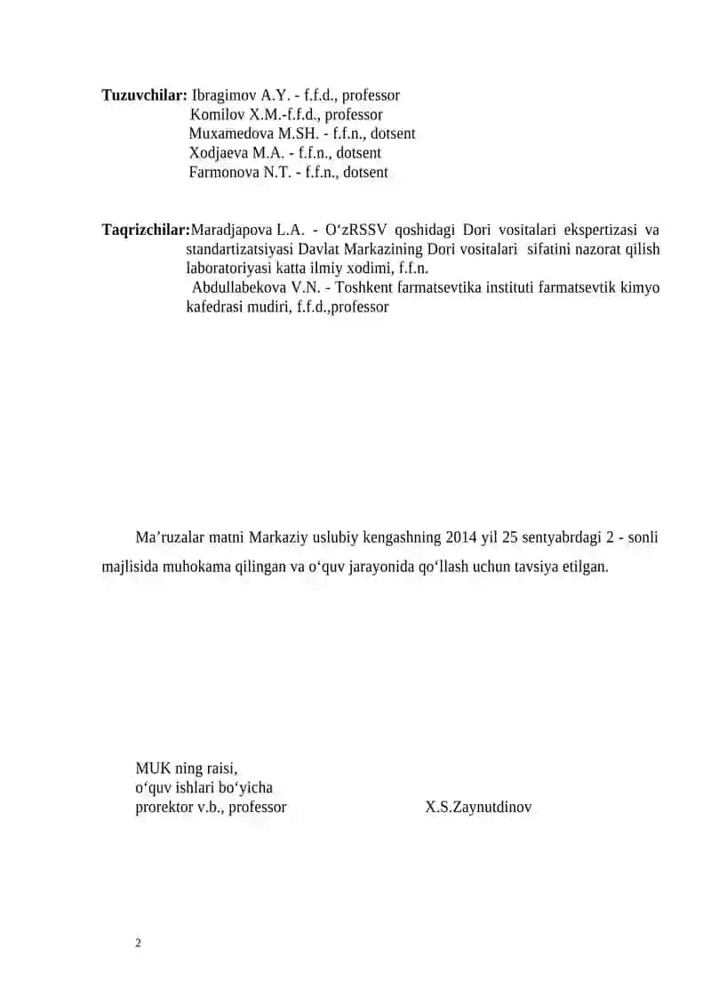 Dorivor o‘simliklar resursshunosligi 2