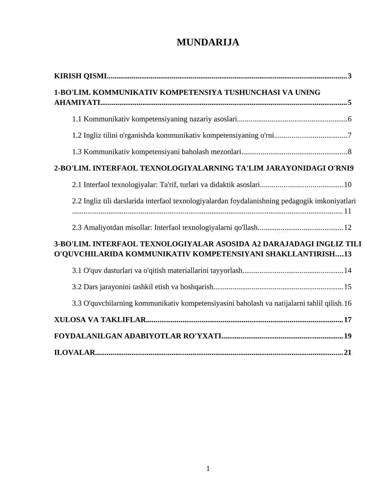 Oʻquvchilarning kommunikativ kompetensiyani shakllantirishda interfaol texnologiyalaridan foydalanish (A2 darajadagi ingliz tili o'quvchilar misolida) 2