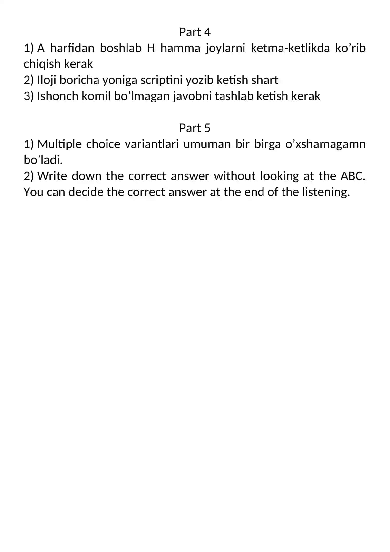 Listening Part 1 (Multi level) 2