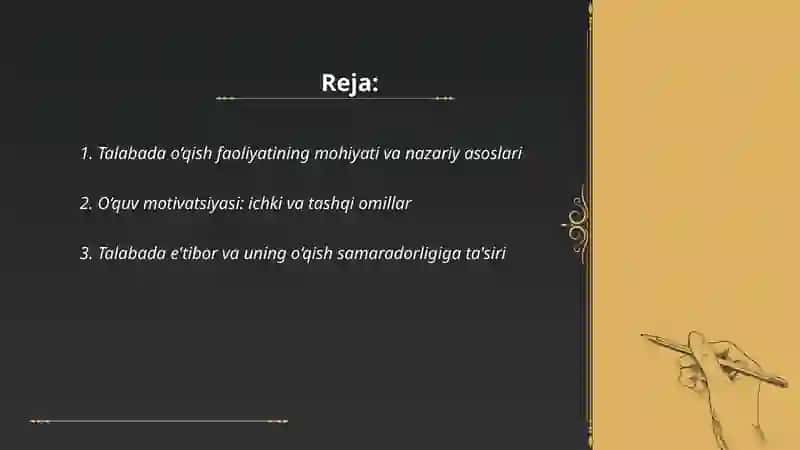 Talabada o‘qish faoliyati, uning komponentlari va psixologik xususiyatlari 2