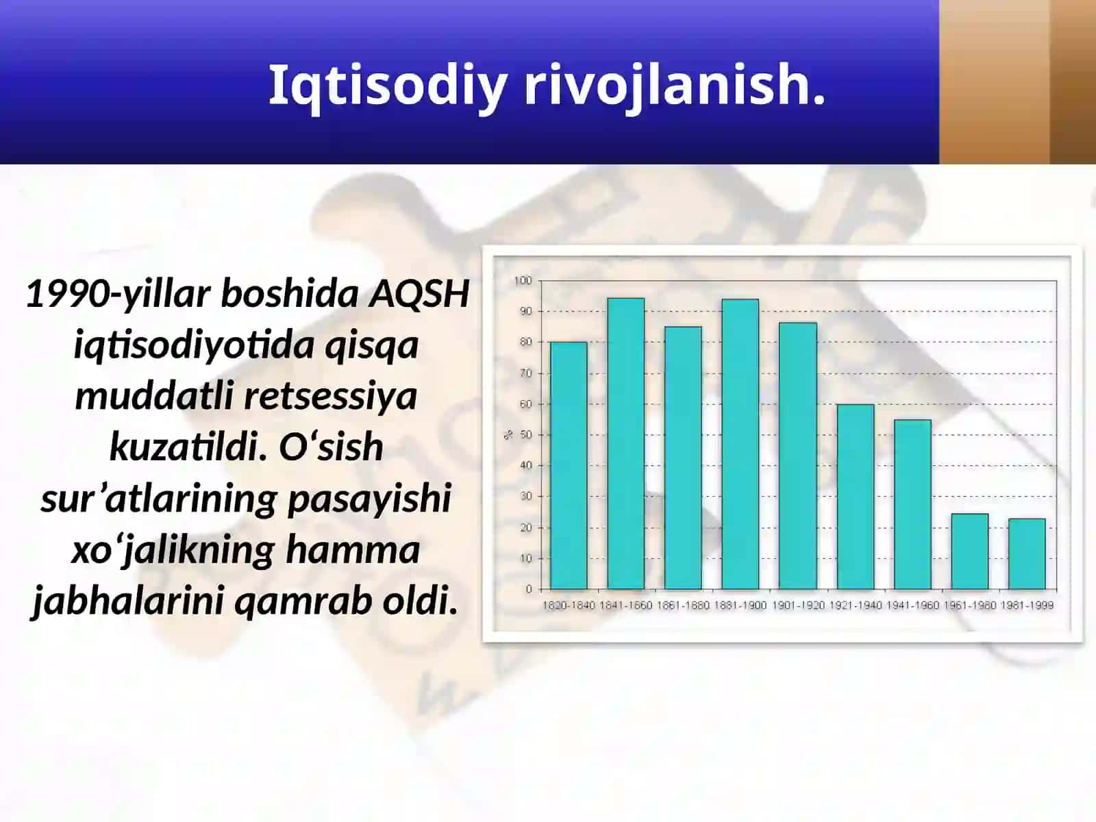 1991 –2017-yillarda Amerika Qo‘shma shtatlari Iqtisodiy rivojlanish 2