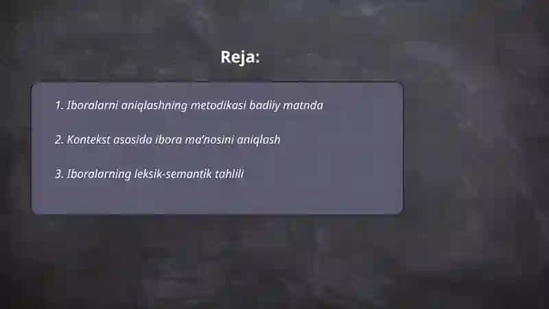 Iboralarni aniqlashning metodikasi badiiy matnda 2