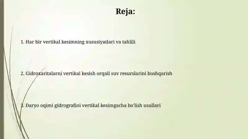 Daryo oqimi gidrofikini vertikal bolaklarga ajratish 2