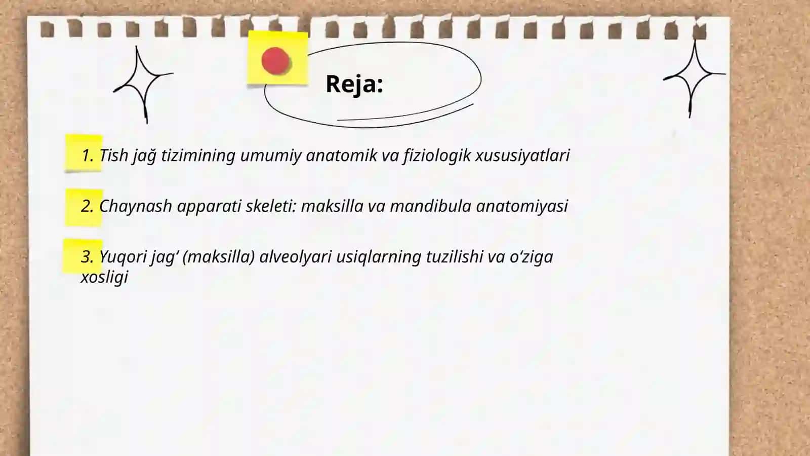 Protezlashga boğliq tish jağ tizminig anatomik va fiziologik xususiyatlari 2