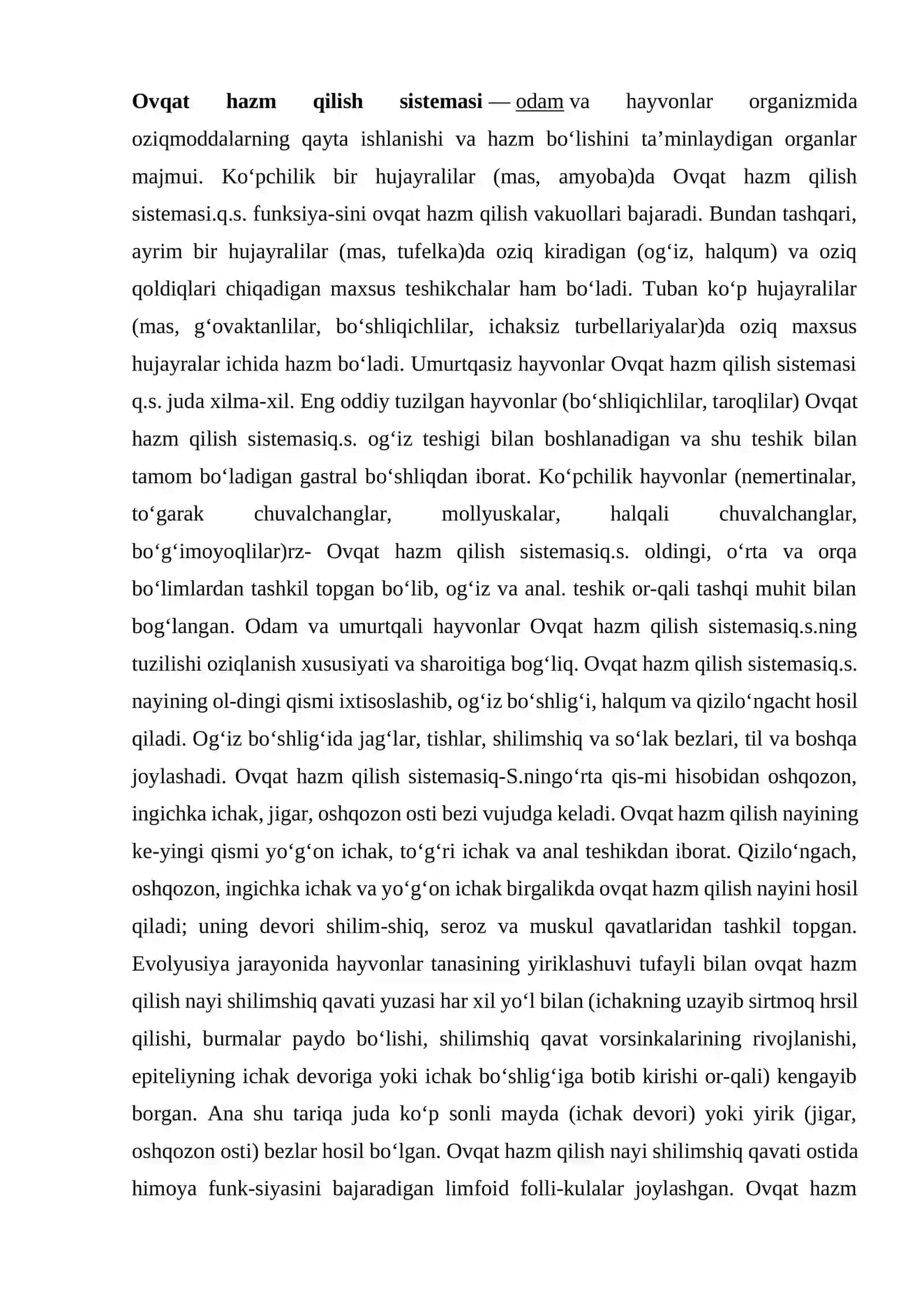 Ovqat hazm qilish tizimi 2