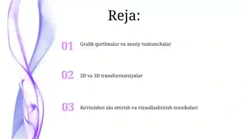 Kompyuter grafikasining asosiy tushunchalari 2