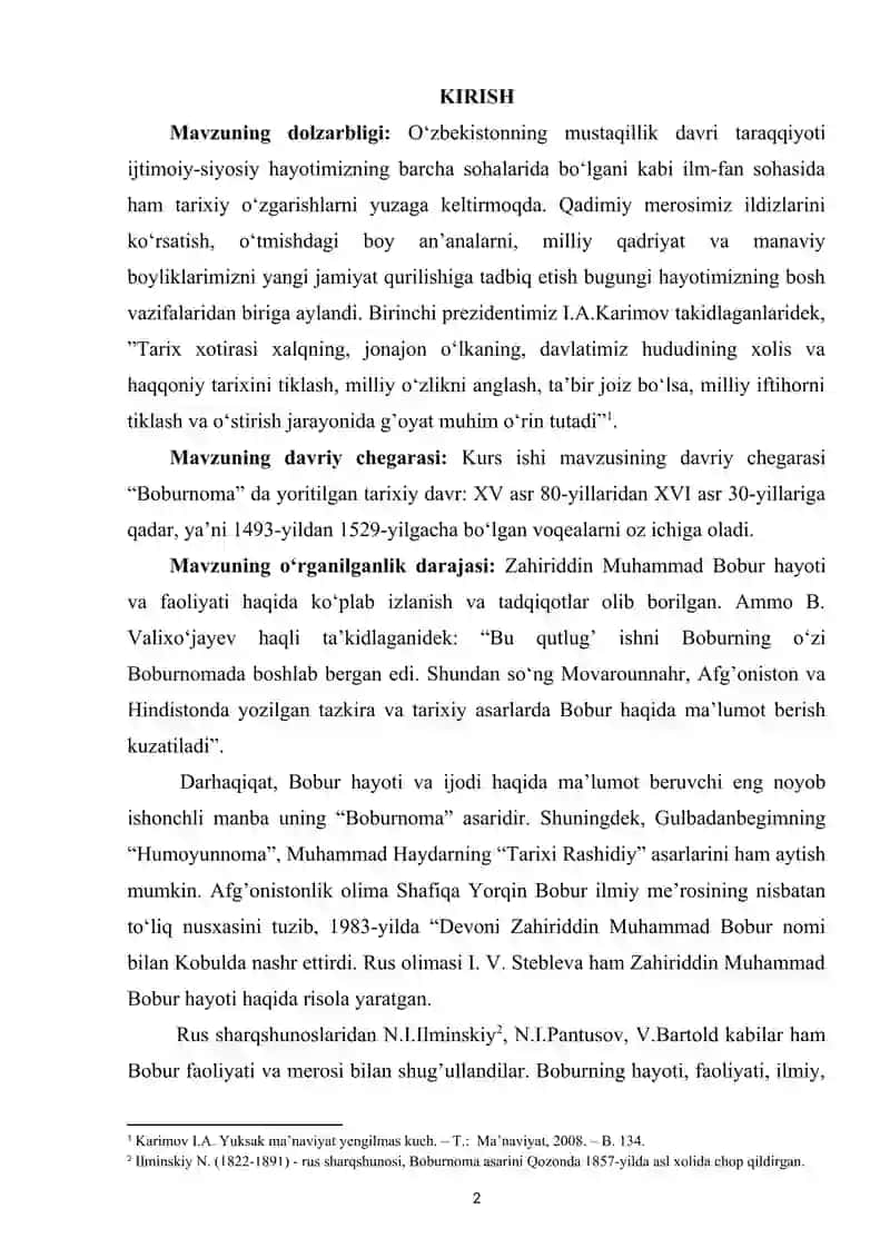 ZAHIRIDDIN MUHAMMAD BOBUR ASARLARINING TA’LIMIY-TARBIYAVIY AHAMIYATI. 2