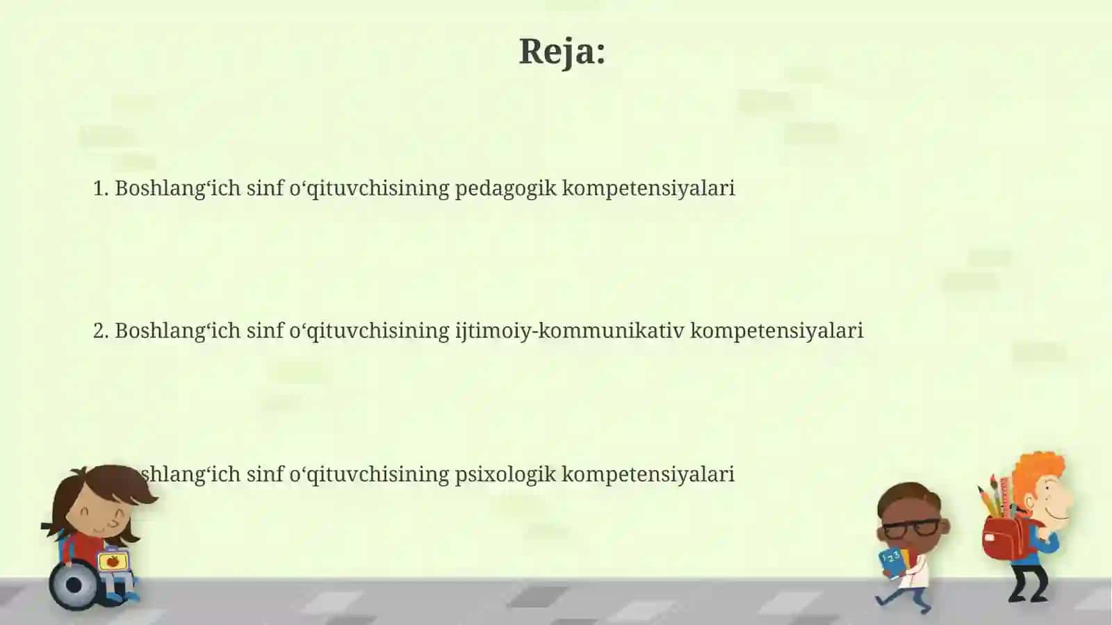 Boshlangʻich sinf oʻqituvchisining kompetentligi 2