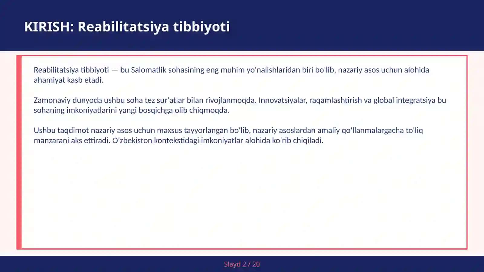 Reabilitatsiya Tibbiyoti 2