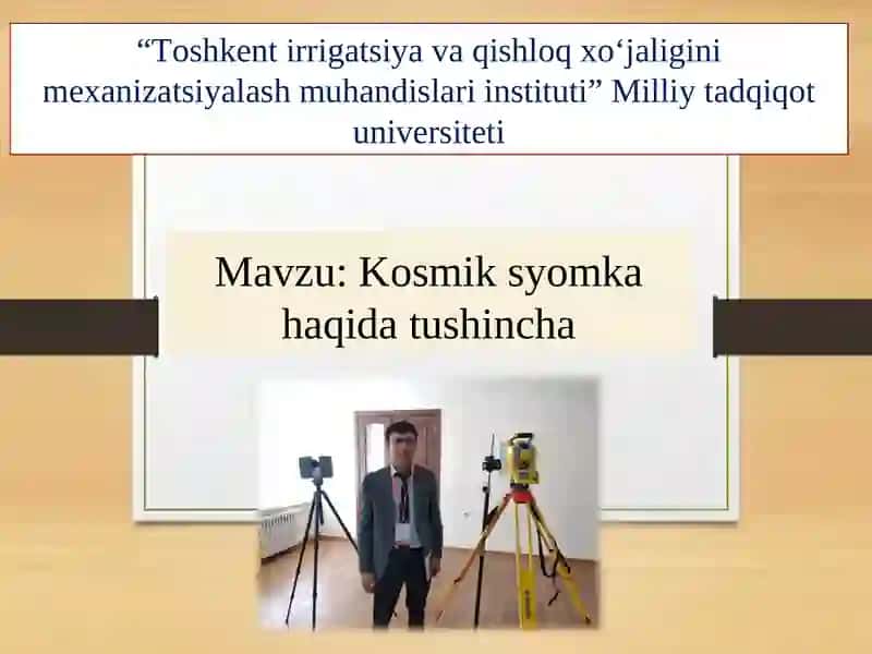 Kosmik syomka haqida tushincha 2