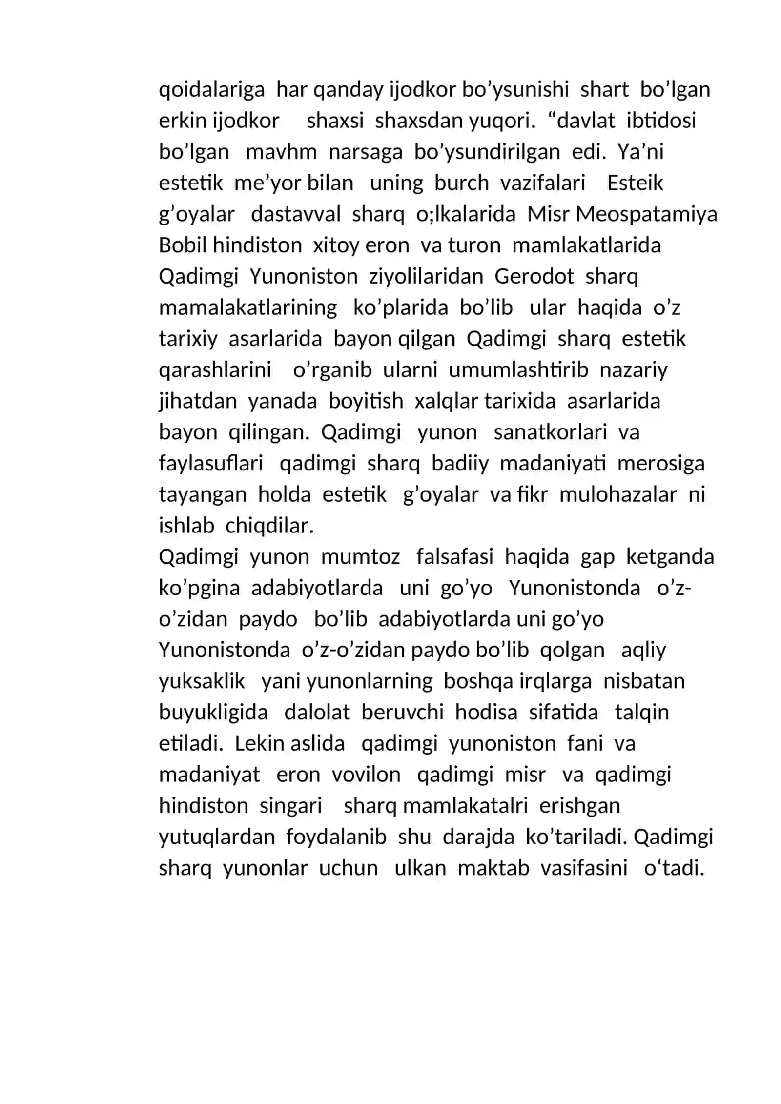 G’arb adabiy-estetik tafakkur tarixidan 2