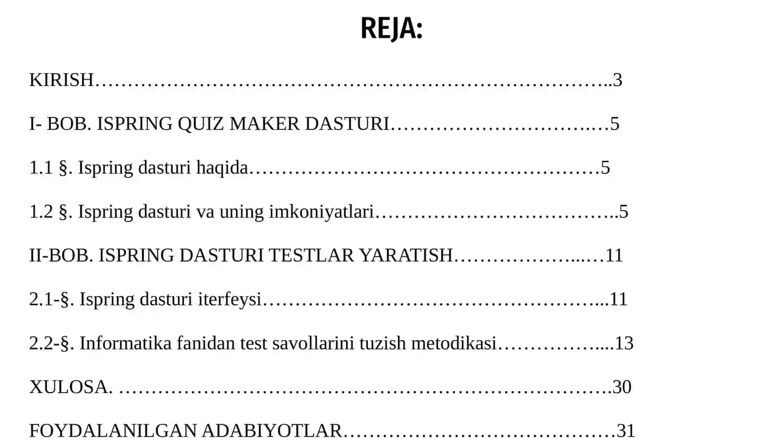 Test yaratuvchi dasturlar va ulardan foydalanish metodikasi 2