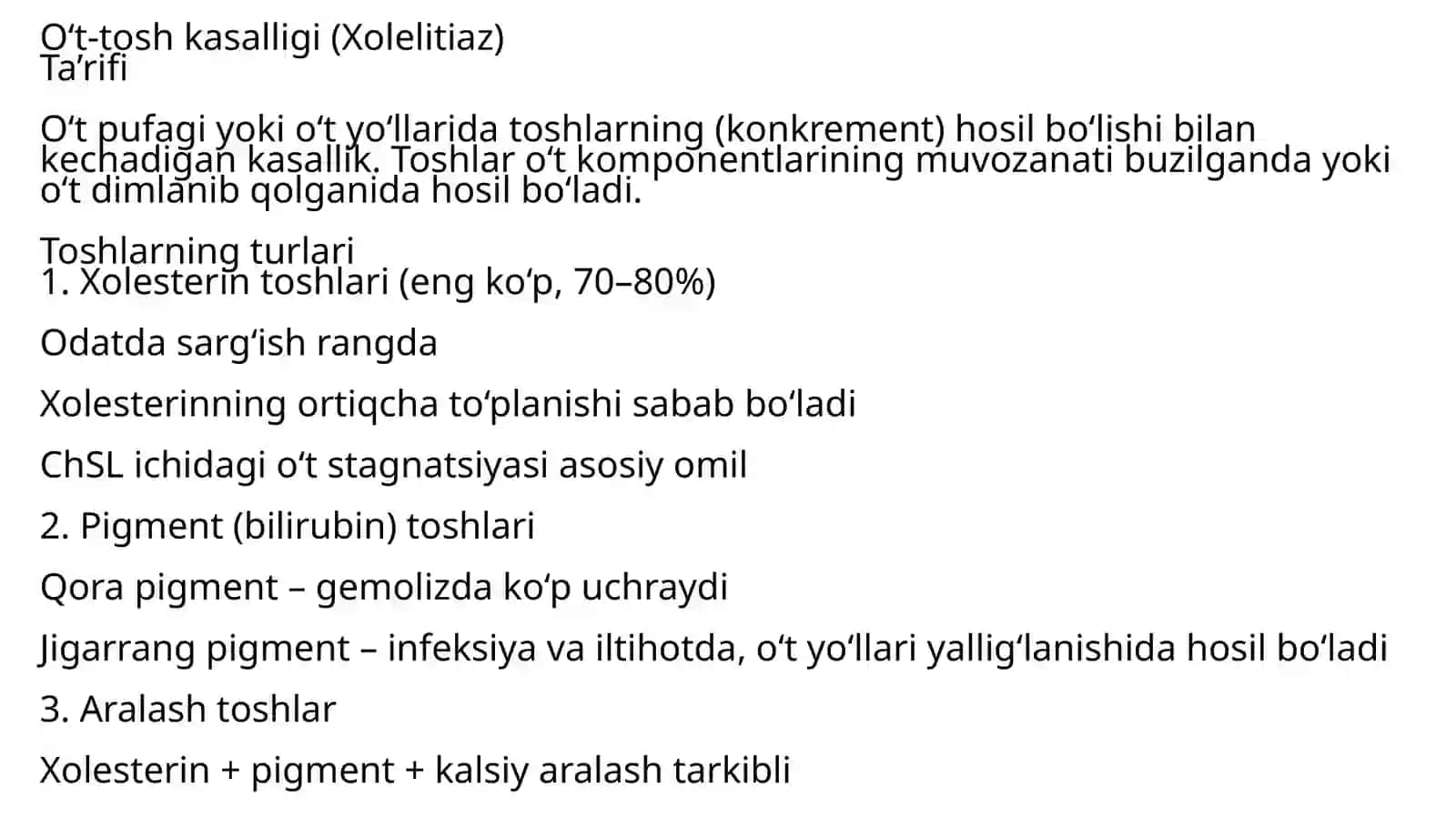 O‘t-tosh kasalligi 2