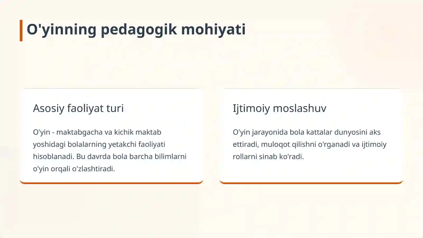 Bolalar o'yinlarining turkumlari 2
