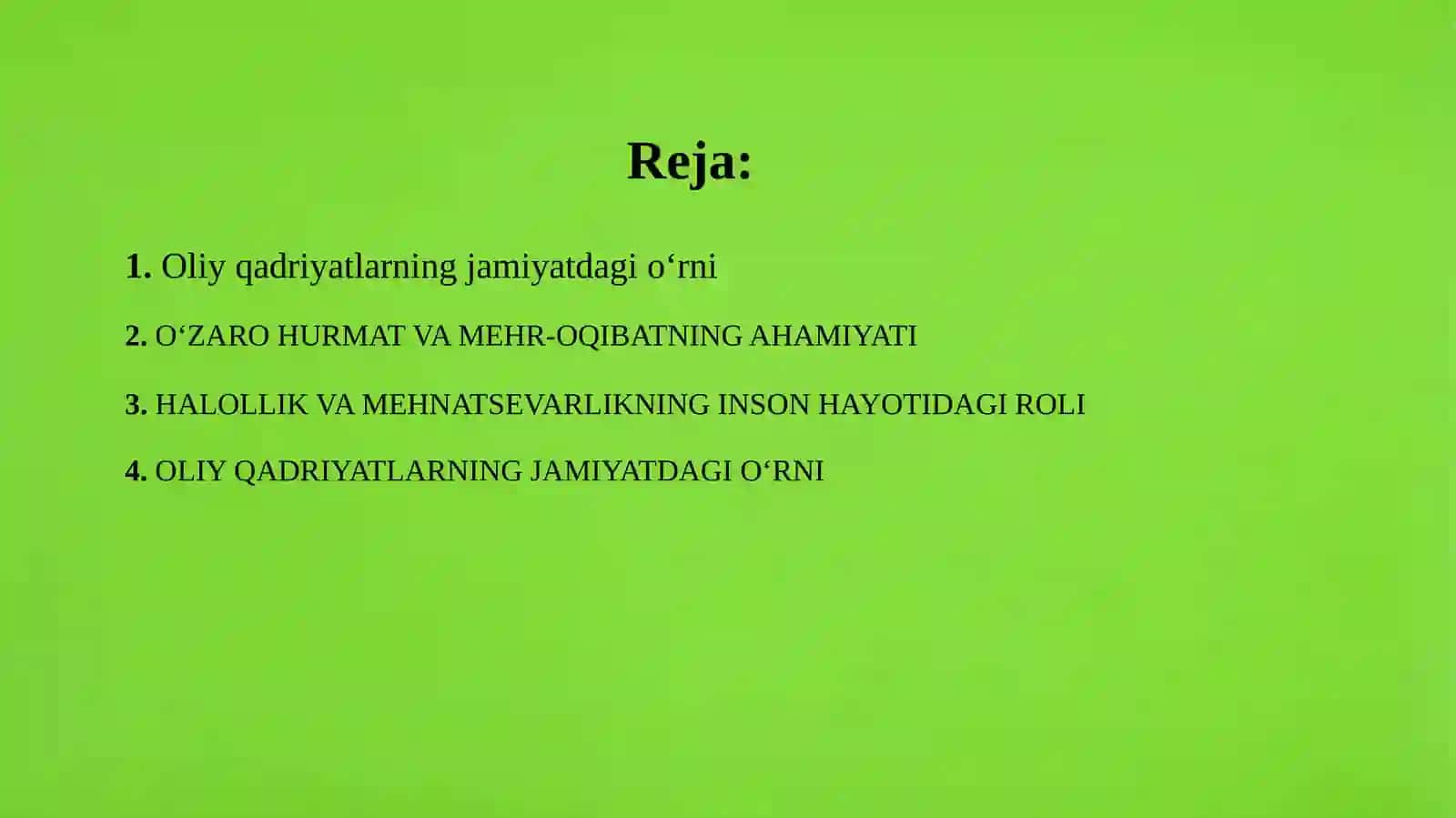 Oliy qadriyatlar va jamiiyat 2