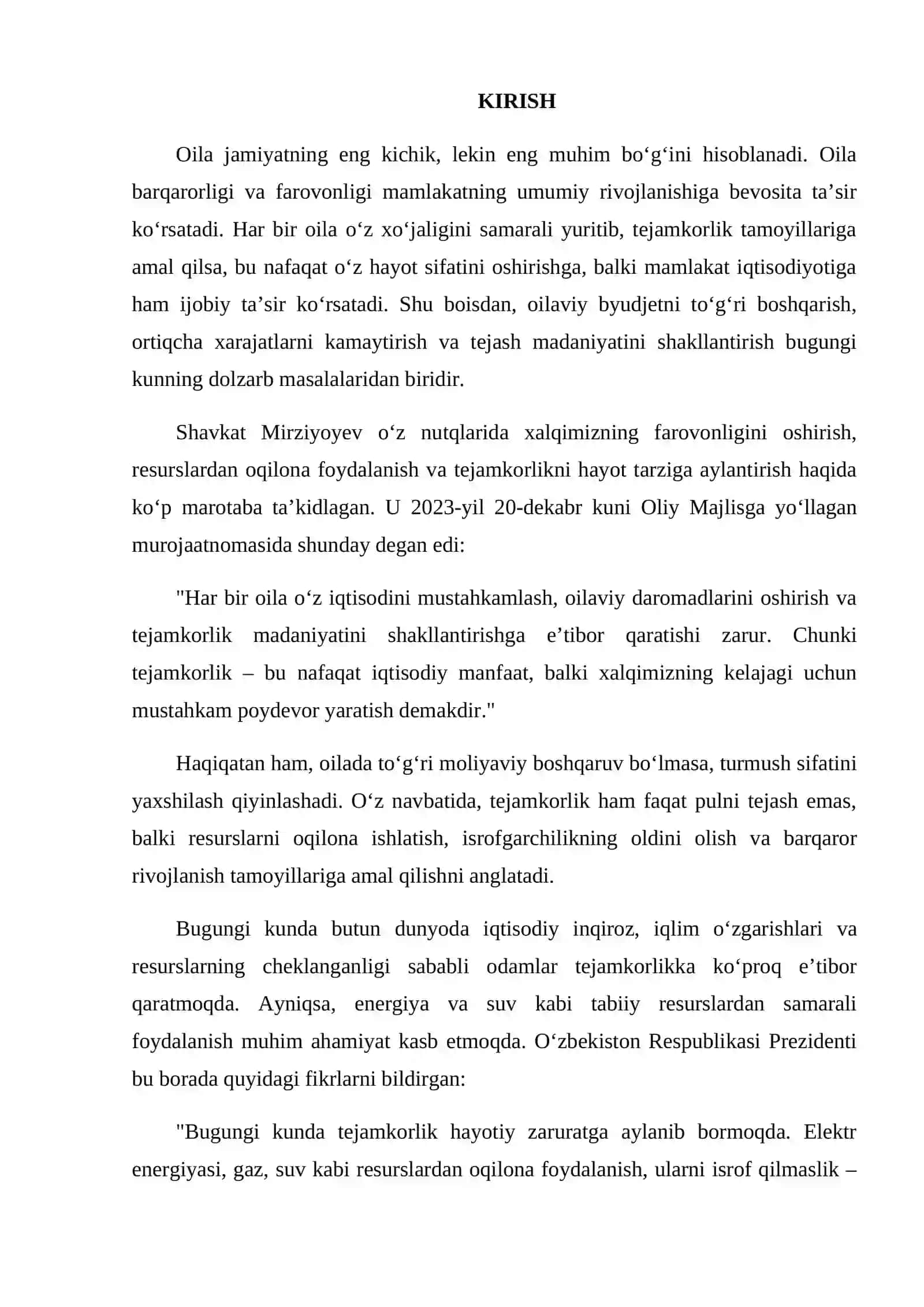 Oila xujaligini yurutishda tejamkorlik 2