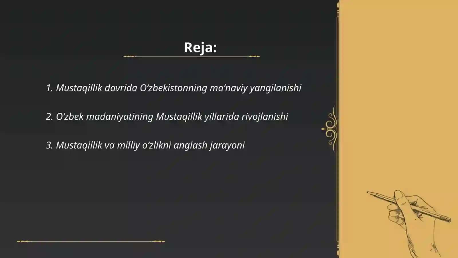 Mustaqillik yillarida Oʻzbekistondagi maʼnaviy va madaniy taraqqiyot 2