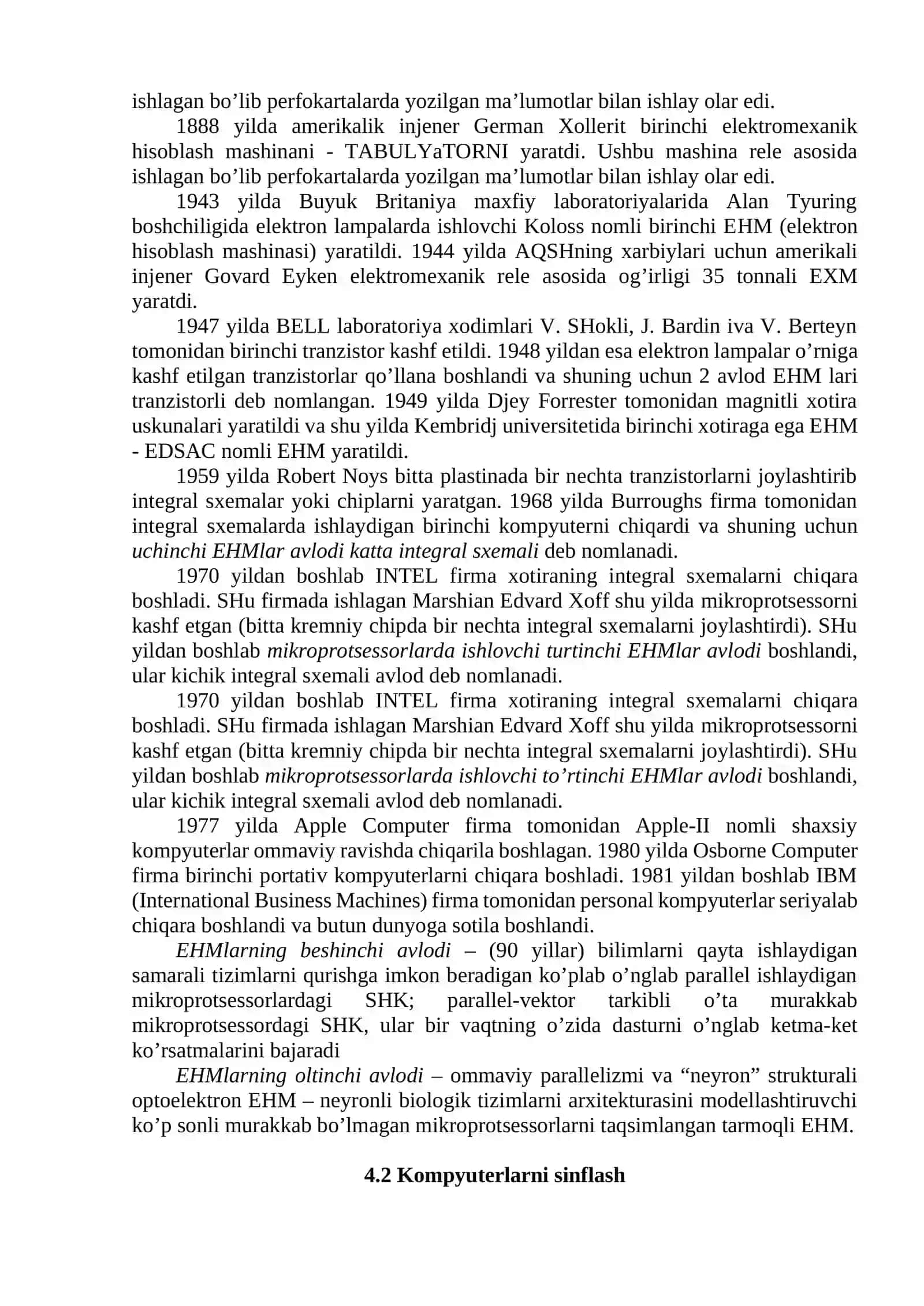 Zamonaviy kompyuterlarning tarixi 2