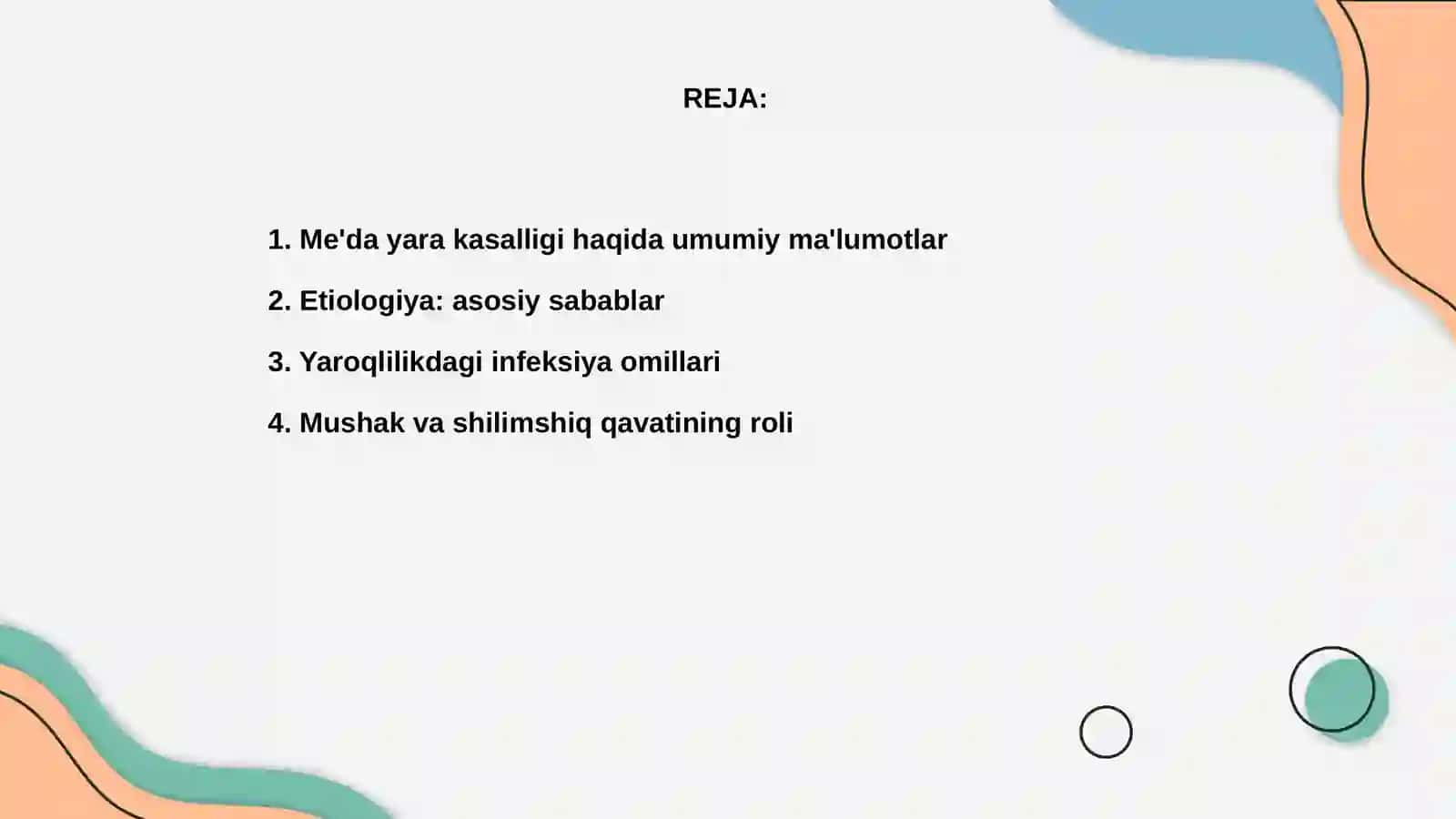 Bolalarda me'da yara kasalligi etiologiyasi, patogenezi,klinikasi va davosi 2