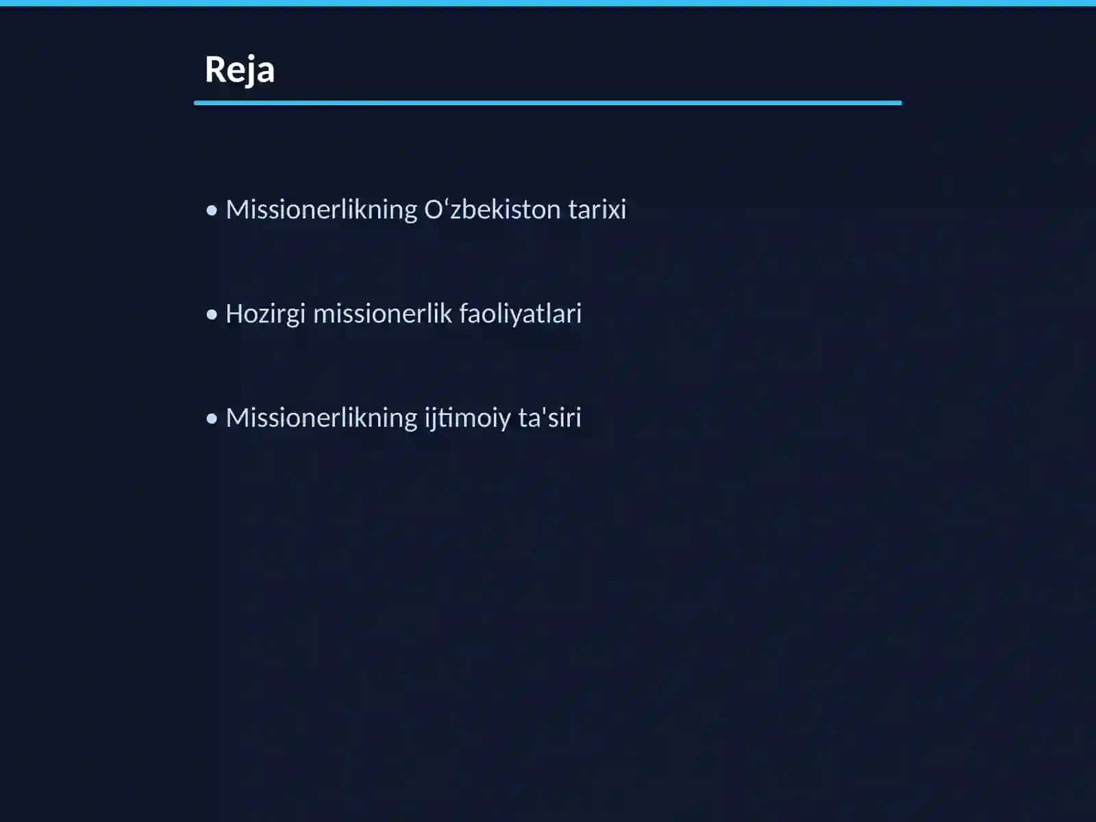 Missionerlikning O‘zbekiston tarixi 2
