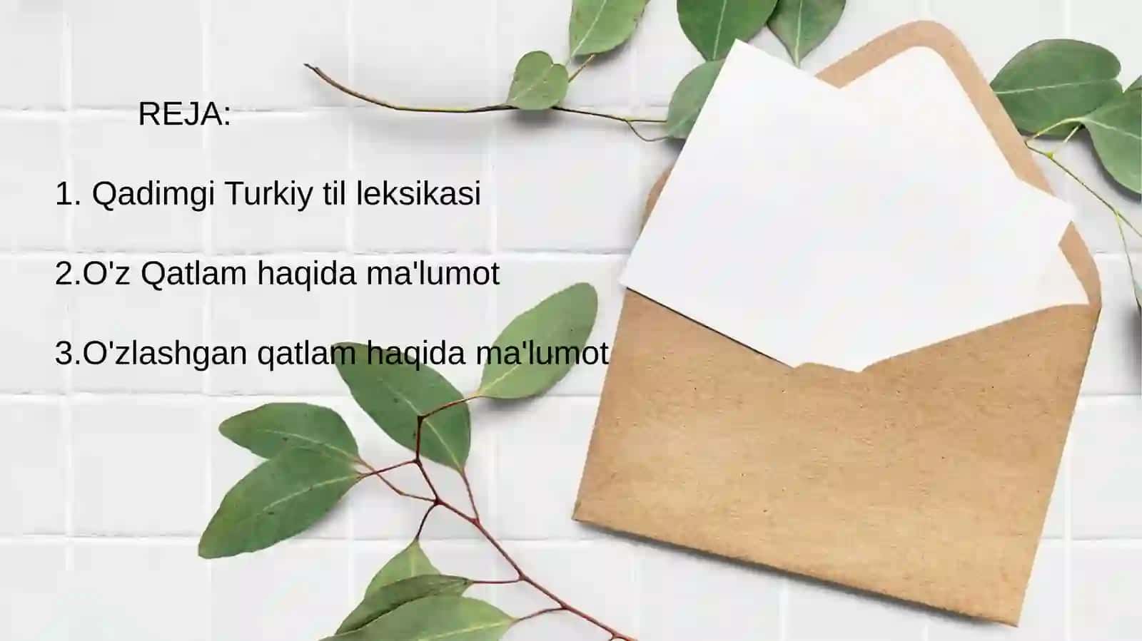 Qadimgi Turkiy til leksikasi ustida ishlash 2