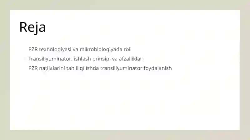 Mikrobioligiyada PZR natijalarini transillyuminatorda taxlil qilish 2