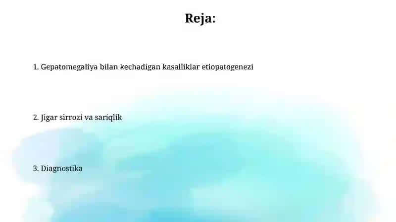 Gepatomegaliya va kasalliklar 2