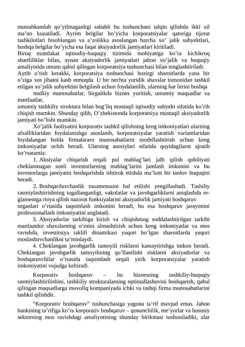 Korporativ boshqaruv nazariyasining evolyusiyasi 2