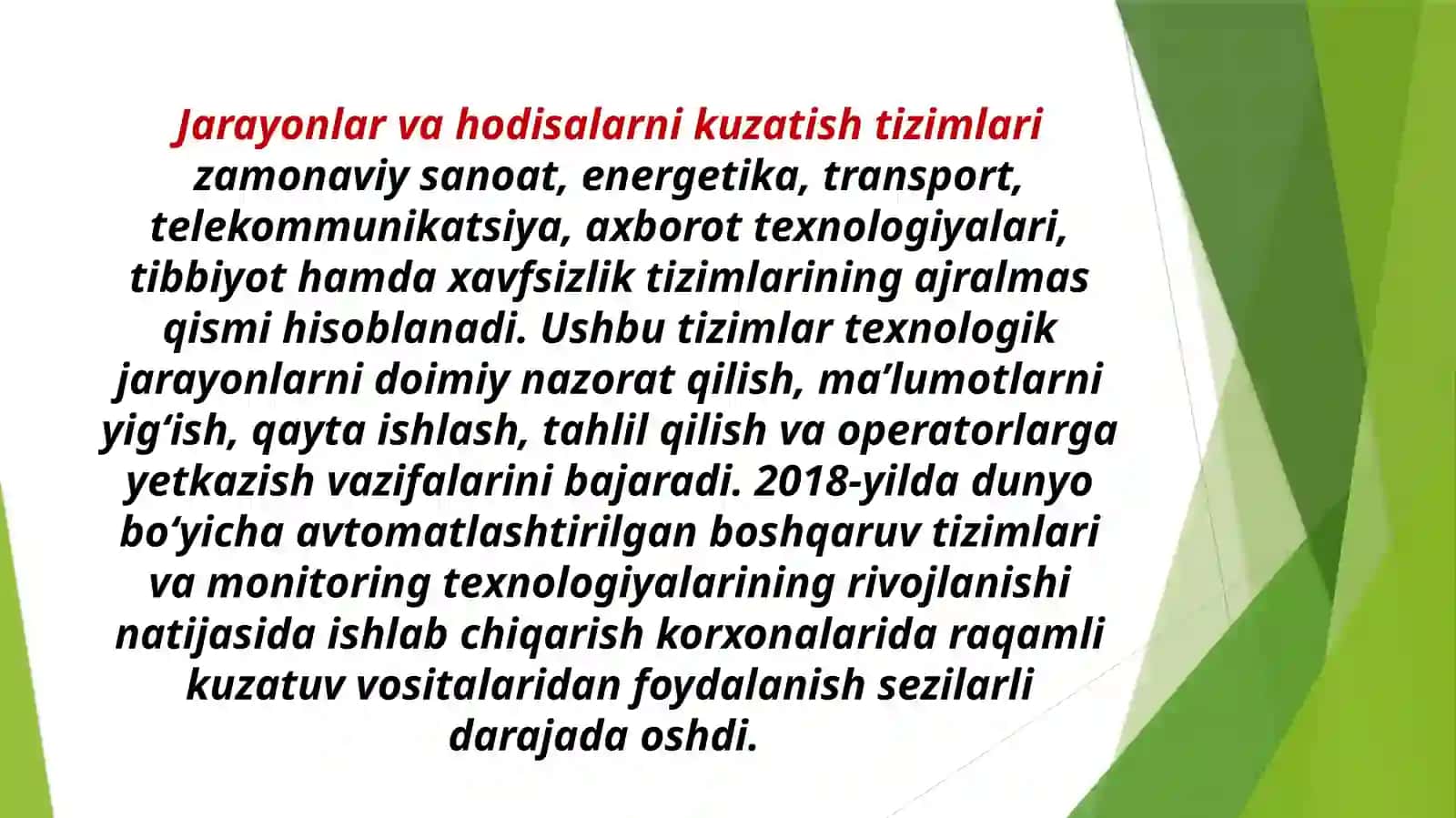 JARAYONLAR VA HODISALARNI KUZATISH TIZIMLARI ISHLASH PRINSIPLARINI TUSHUNTIRISH VA SOZLASHNI AMALGA OSHIRISH 2