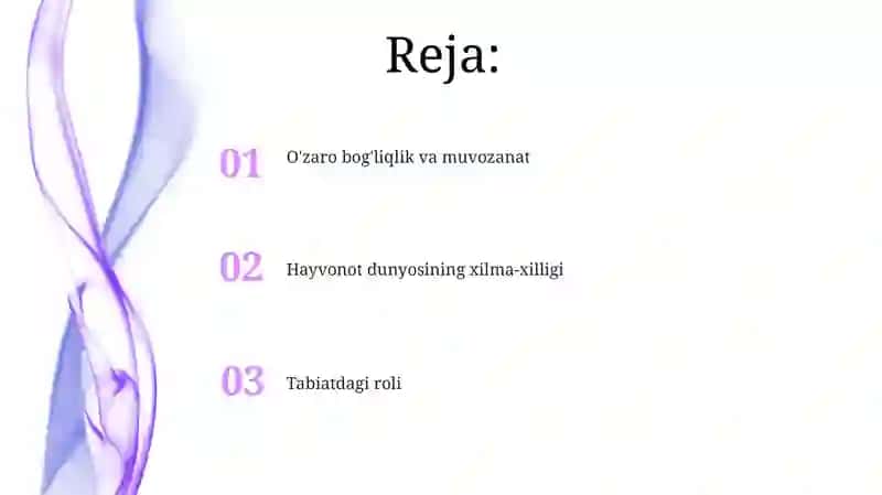 HAYVONOT OLAMINING XILMA-XILLIGI VA UNING TABIATDA TUTGAN O‘RNI 2