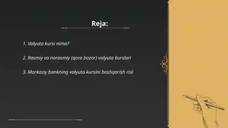 Valyuta kursi 2