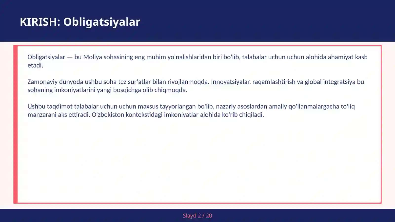Obligatsiyalar 2