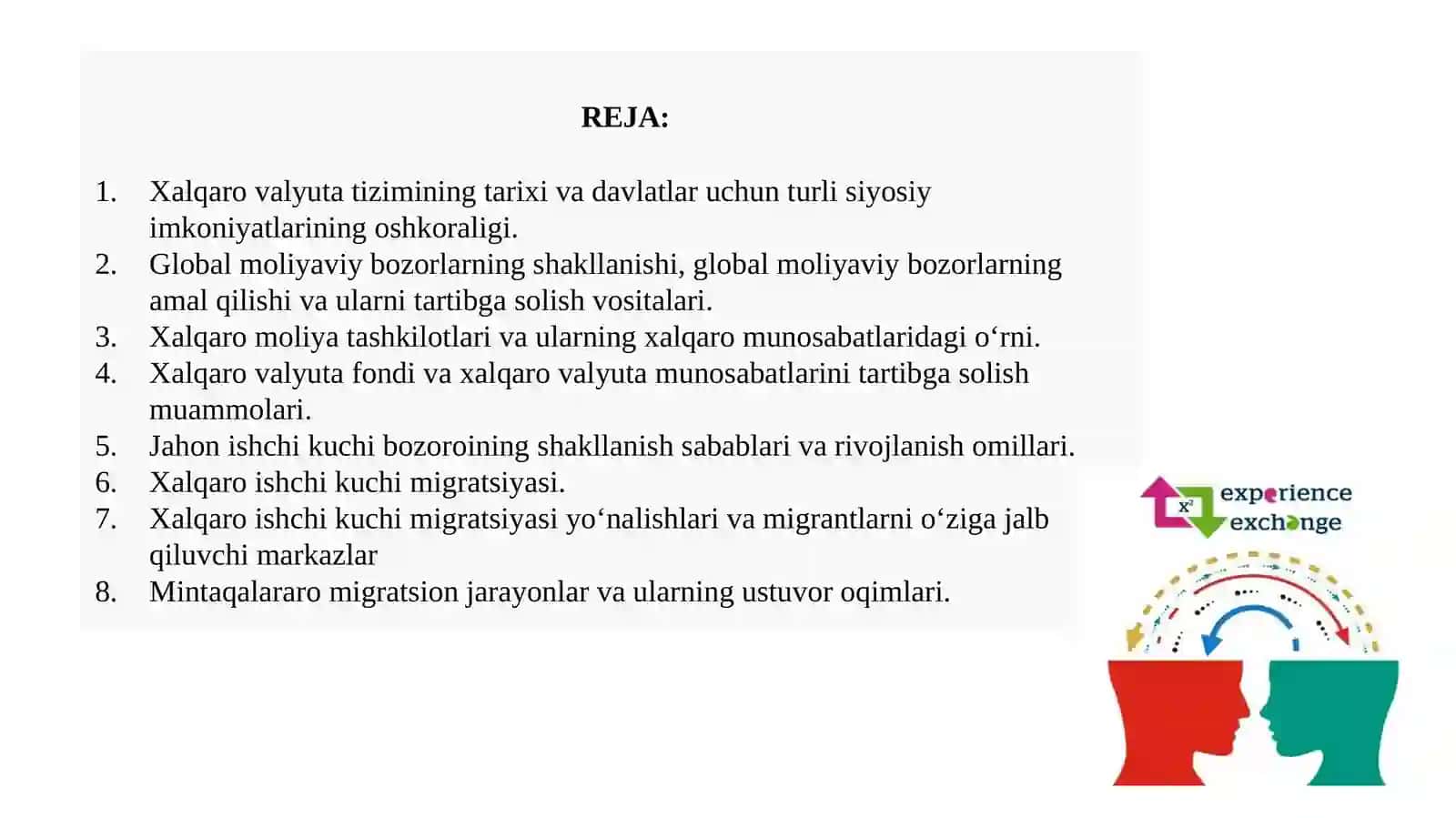 XALQARO VALYUTA TIZIMI VA SIYOSATI 2