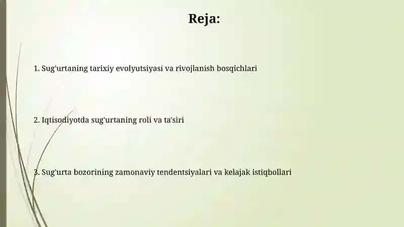Sug’urtaning evolyutsiyasi va iqtisodiyotdagi roli 2