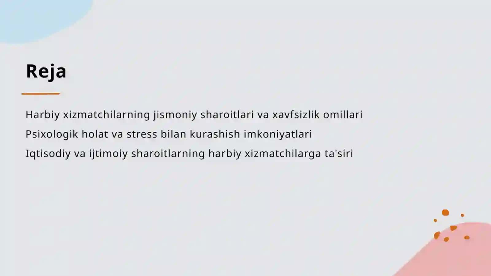 Harbiy xizmatchilarning mehnat sharoitlari 2
