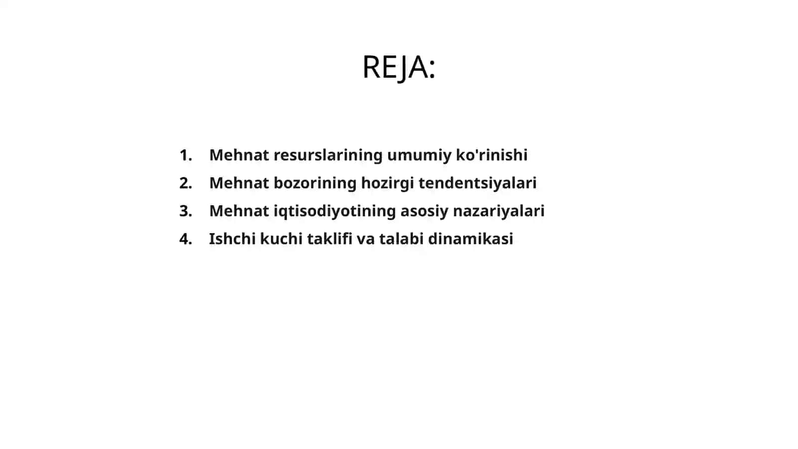 Mehnat resurslari va bozori nazariyasi va tendensiyalari 2