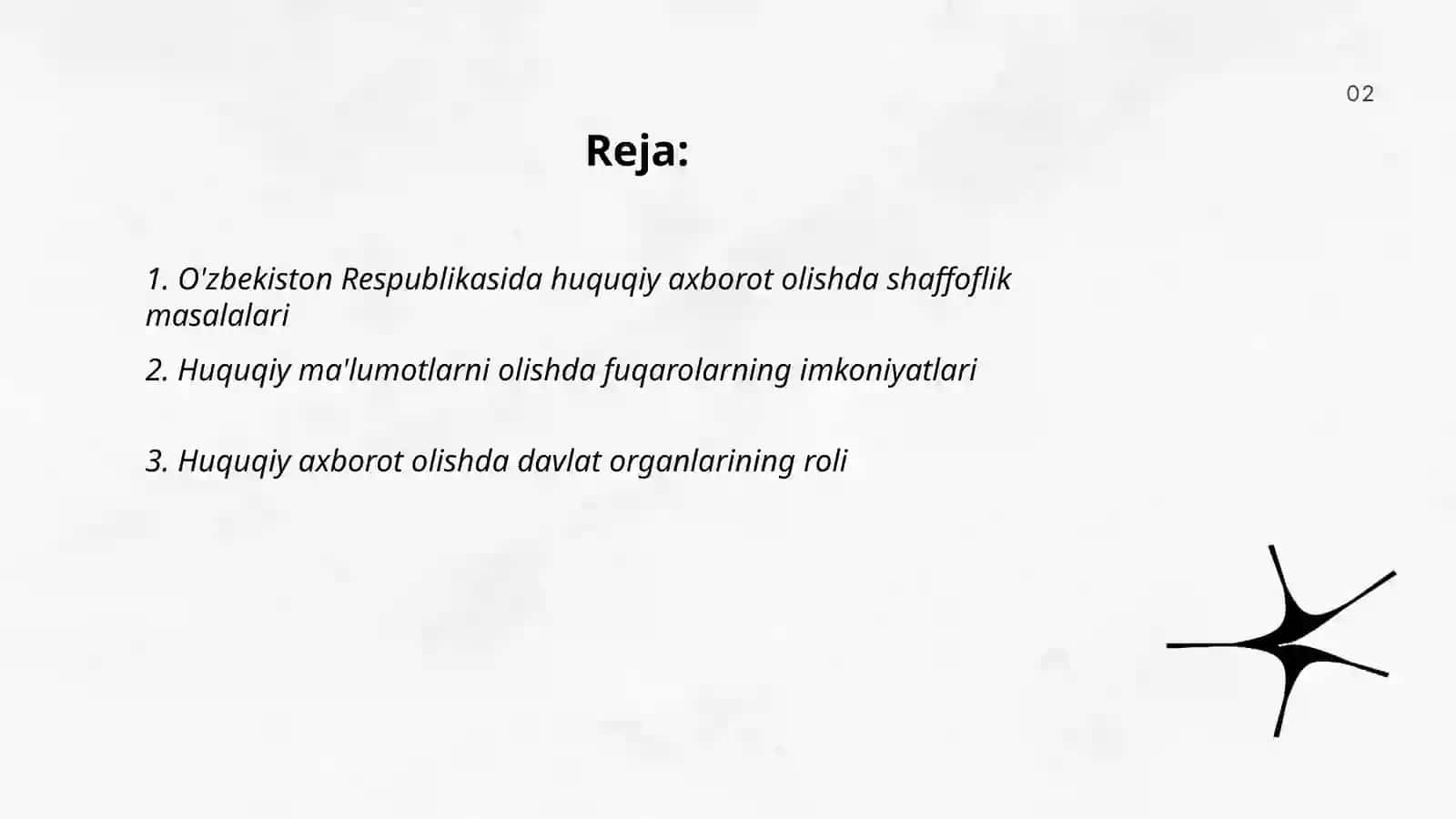 O'zbekiston Respublikasida huquqiy ma'lumotlarga erishish masalalari 2