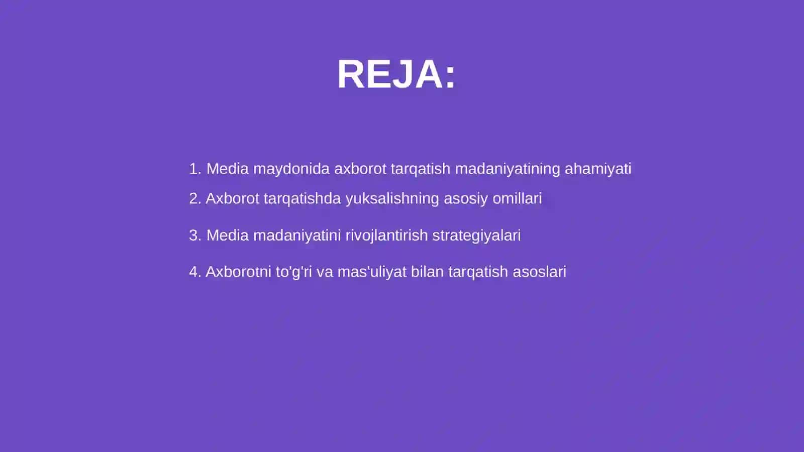 Media maydonda axborot tarqatish madaniyati 2