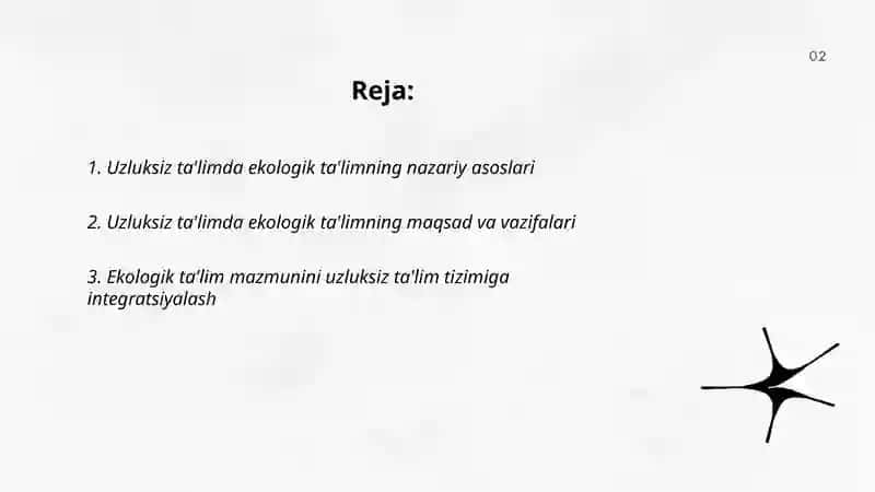 Uzluksiz ta'limda ekologik ta'lim konsepsiyasi 2