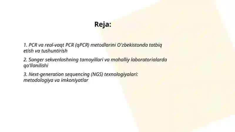 Ozbekistonda molekulyar biologik tadqiqotlarni metod orqali tushuntirish 2